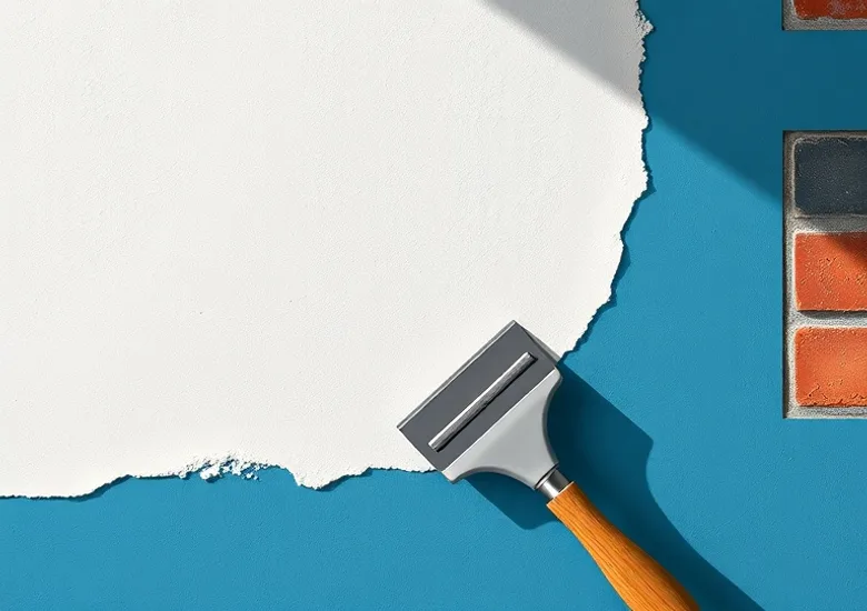 Application d'un enduit décoratif à la lisseuse sur un mur